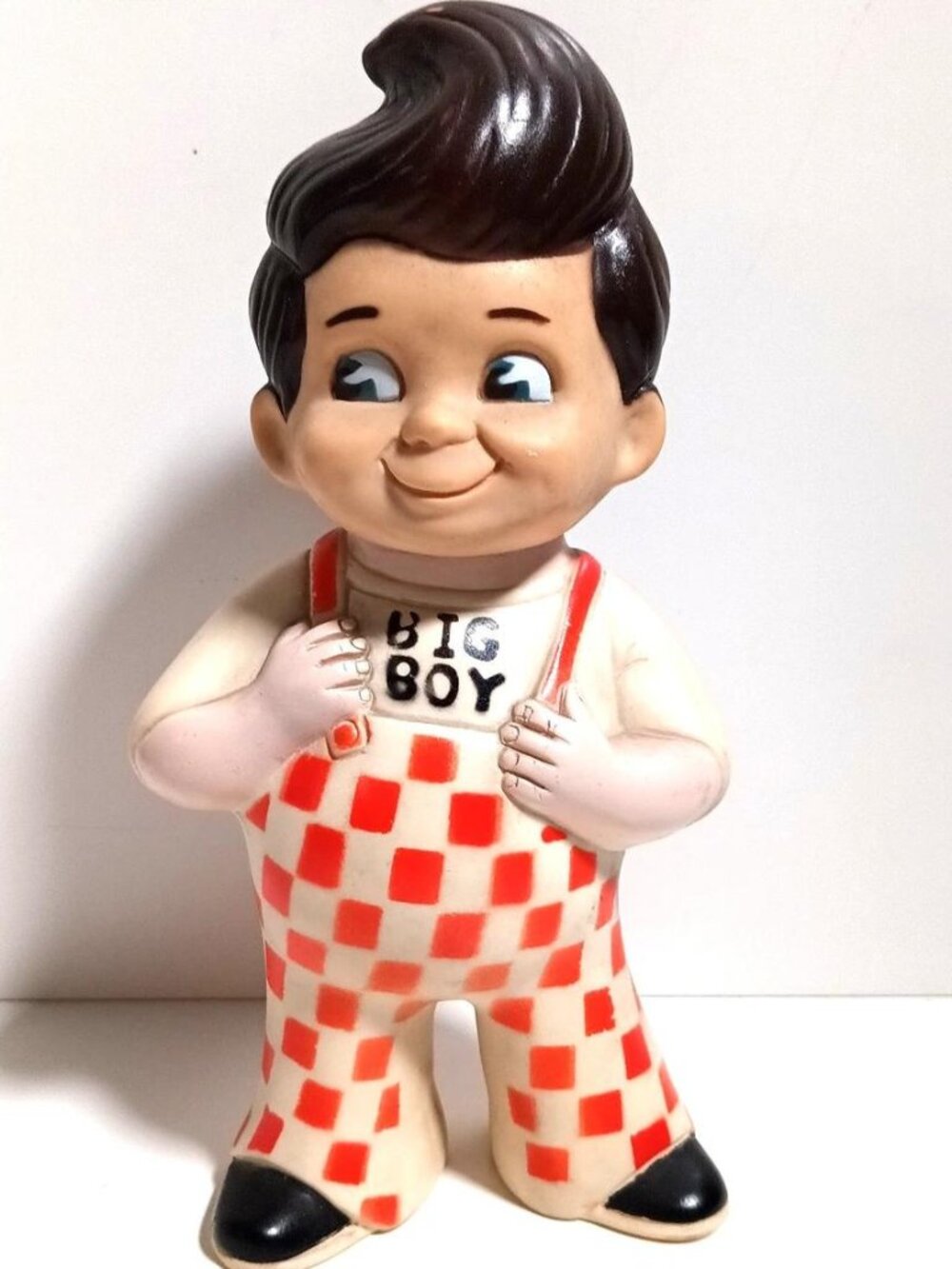 Vintage 1970s Bobs Big Boy Vinyl Coin Bank Advertising Figure 9”